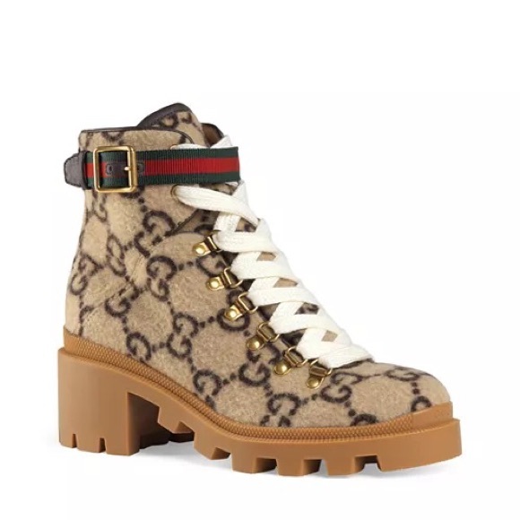 Gucci Shoes - Gucci GG Wool Ankle Boots
